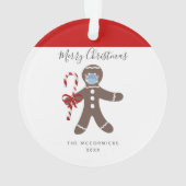 Grappig gezichtsmasker peperkoek man gepersonalise ornament (achterkant)