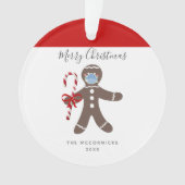 Grappig gezichtsmasker peperkoek man gepersonalise ornament (voorkant)