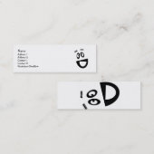 Grappig gezichtsprofiel kaarten mini visitekaartje (Voorkant / Achterkant)