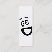 Grappig gezichtsprofiel kaarten mini visitekaartje (Achterkant)