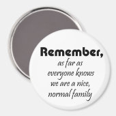 Grappig gezin citeert magneten voor novelty grapje (Voorkant / Achterkant)