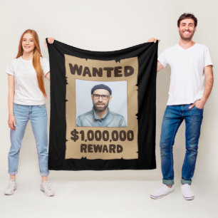 GRAPPIG Gezocht Million Dollar Beloning Foto Fleece Deken