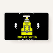 Grappig gezondheid en veiligheid | NEBOSH | Functi Badge (Achterkant)