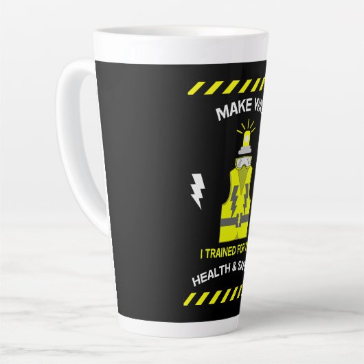 Grappig gezondheid en veiligheid | NEBOSH | Functi Latte Mok (Linkerhoek)