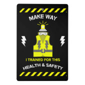 Grappig gezondheid en veiligheid | NEBOSH | Functi Mini Klembord (Achterkant)