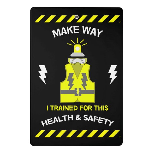 Grappig gezondheid en veiligheid | NEBOSH | Functi Mini Klembord (Achterkant)