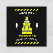 Grappig gezondheid en veiligheid | NEBOSH | Functi Vierkante Visitekaartje (Achterkant)