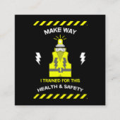 Grappig gezondheid en veiligheid | NEBOSH | Functi Vierkante Visitekaartje (Voorkant)