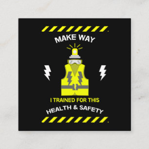 Grappig gezondheid en veiligheid NEBOSH Functi Vierkante Visitekaartje