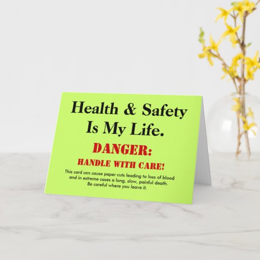 Grappig Gezondheid en Veiligheidsbord Grappig Aanp Kaart (Gele Bloem)