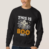 Grappig Ghost Boo Sheet Halloween Sweatshirt (Voorkant)