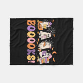 Grappig Ghost Book Het lezen van Halloween Boeken Fleece Deken (Voorkant (Horizontaal))
