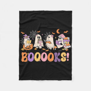 Grappig Ghost Book Het lezen van Halloween Boeken Fleece Deken