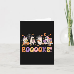 Grappig Ghost Book Het lezen van Halloween Boeken Kaart