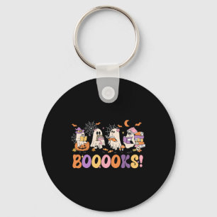 Grappig Ghost Book Het lezen van Halloween Boeken Sleutelhanger