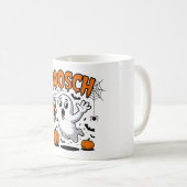 Grappig Ghost "Boosch" Halloween Ontwerp Koffiemok (Voorkant rechts)