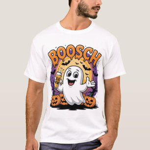 Grappig Ghost "Boosch" Halloween Ontwerp T-shirt