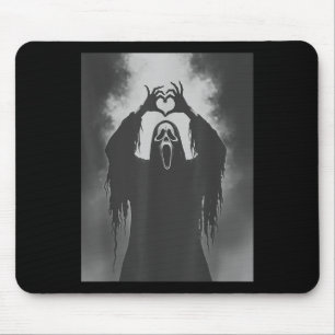 Grappig Ghost Hand Heart Sign Spooky Kostuum Hallo Muismat