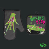 Grappig Ghoulishly Delicious Woking Dead Pun Ovenwant & Pannenlap Set