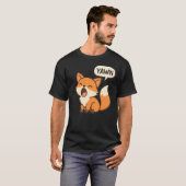 Grappig Giechelend Vos T-Shirt – Schattige Slaapdi (Voorkant volledig)