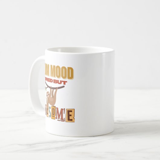 Grappig Giftful Mom Shirt - Schattigee Luiaard Mom Koffiemok (Voorkant links)