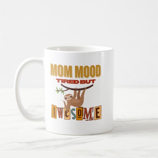 Grappig Giftful Mom Shirt - Schattigee Luiaard Mom Koffiemok (Links)