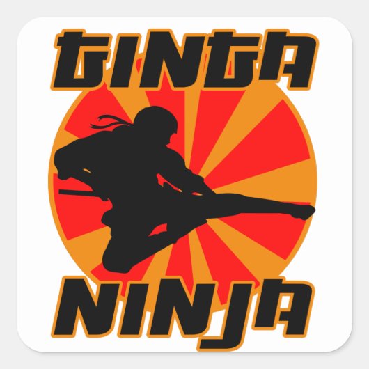 Grappig Ginga Ninja Ginger Rood Haar Roodharige Hu Vierkante Sticker (Voorkant)