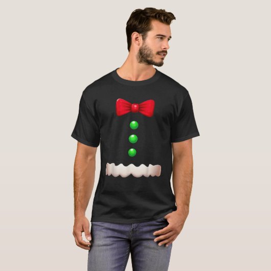Grappig Gingerbread Man Kerstkostuum Kinder Boys T-shirt (Voorkant volledig)