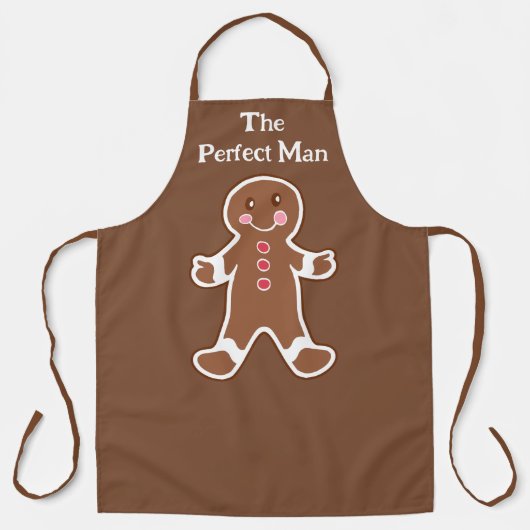 Grappig Gingerbread Man Keuken Schort (Voorkant)