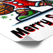 Grappig Gingerbread Sketll Christmas Mannen Boys K Poster (Hoek)