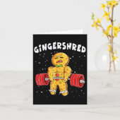Grappig Gingerbread Xmas Deadlift T-shirt Uni-Adul Kaart (Gele Bloem)