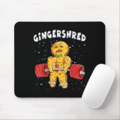 Grappig Gingerbread Xmas Deadlift T-shirt Uni-Adul Muismat (Met muis)