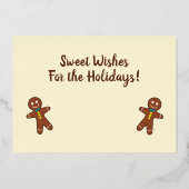 Grappig Gingerbrood Alles is prima Folie Feestdagenkaart (Achterkant)