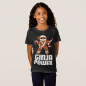 Grappig Ginja Power Schattige Christmas Cookie Gin T-shirt (Voorkant volledig)