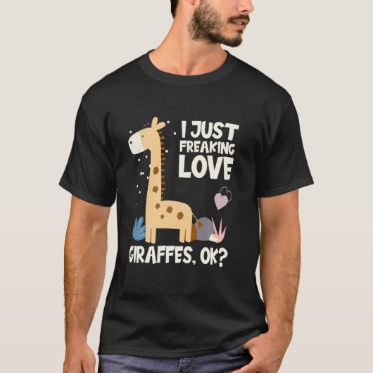 Grappig Giraffe dat ik gewoon Giraffes van de lief T-shirt (Voorkant)