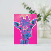 Grappig Giraffe die zijn tong uitkraakt Briefkaart (Staand voorkant)