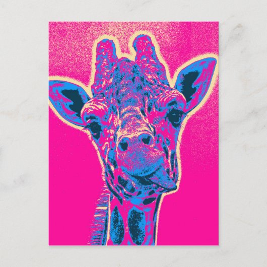 Grappig Giraffe die zijn tong uitkraakt Briefkaart (Voorkant)