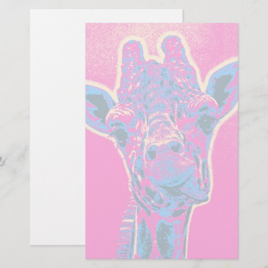 Grappig Giraffe die zijn tong uitkraakt Briefpapier (Voorkant / Achterkant)