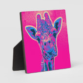 Grappig Giraffe die zijn tong uitkraakt Fotoplaat (Voorkant)