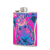 Grappig Giraffe die zijn tong uitkraakt Heupfles (Links)