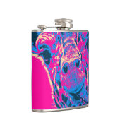 Grappig Giraffe die zijn tong uitkraakt Heupfles (Rechts)