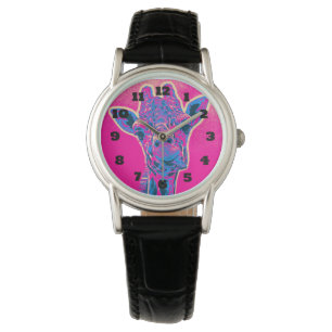 Grappig Giraffe die zijn tong uitkraakt Horloge