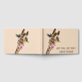 Grappig Giraffe gastenboek - aangepaste tekst (Volledig)