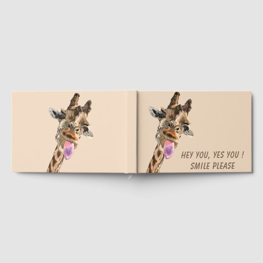 Grappig Giraffe gastenboek - aangepaste tekst (Volledig)