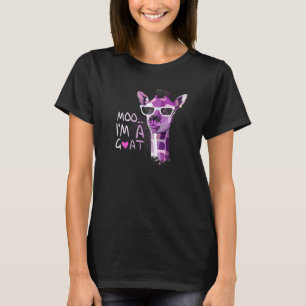 Grappig Giraffe gezegde Moo ik ben een Koe van Goa T-shirt
