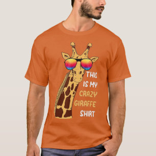Grappig Giraffe ik dit is mijn gekke Giraffe. T-shirt