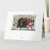 Grappig Giraffe in mijn raam, Jumbo Birthday Kaart (Achterkant)