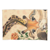 Grappig Giraffe Kussen Hoesje Kussensloop (Voorkant)