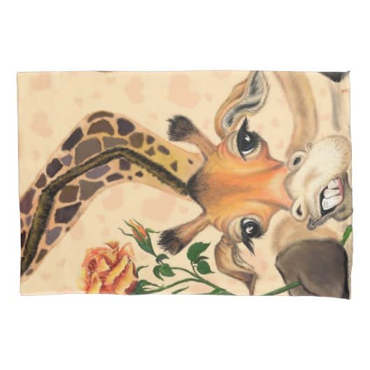 Grappig Giraffe Kussen Hoesje Kussensloop (Voorkant)