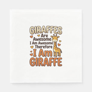 Grappig Giraffe-liefhebber Vintage Gravure Shirt O Servet